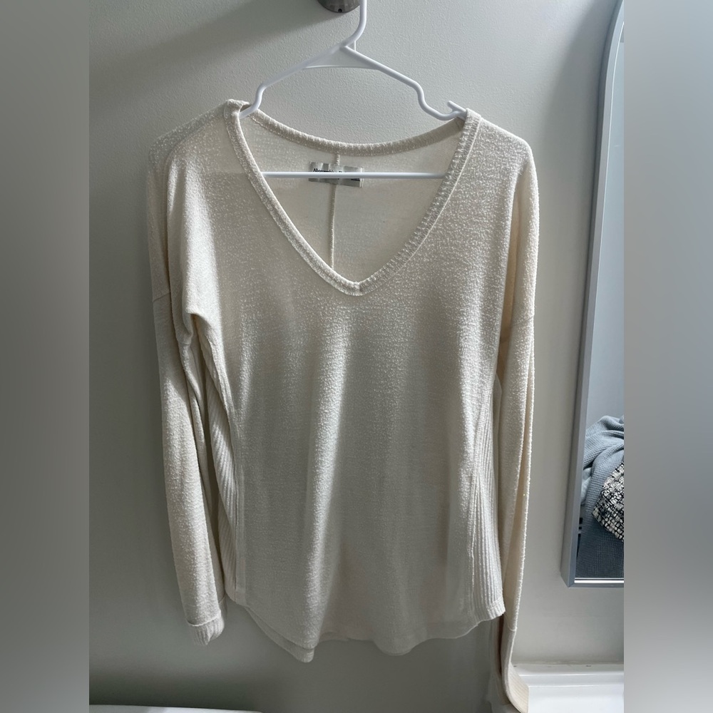 Abercrombie & Fitch Soft Cream Knit Top